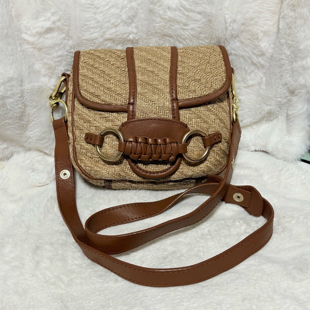 See By Chloe Woven Crossbody Bag with Brown Leather - Picture 2 of 12